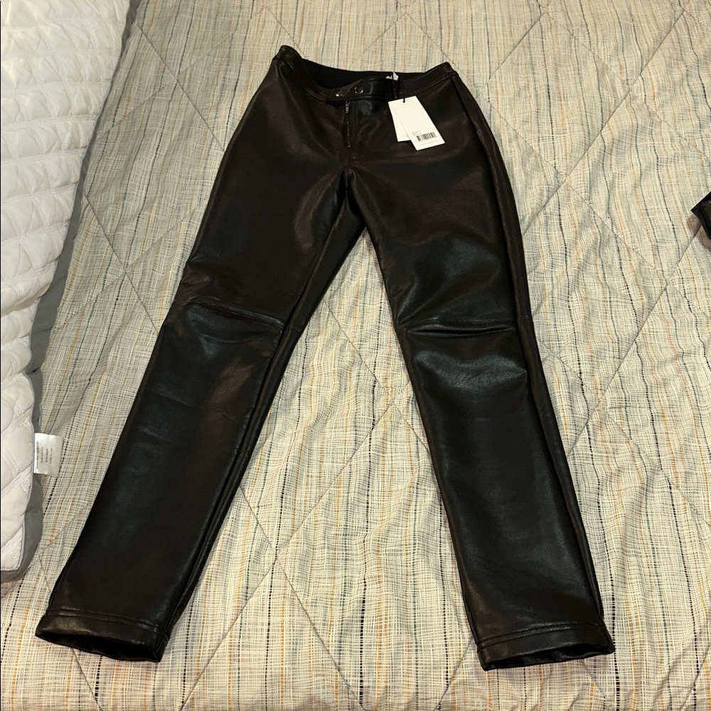 One Mile Black Leather Pants
